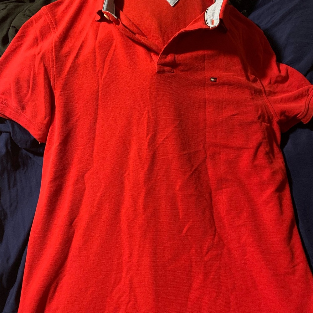 Tommy Hilfiger Men's Red Polo Shirt
